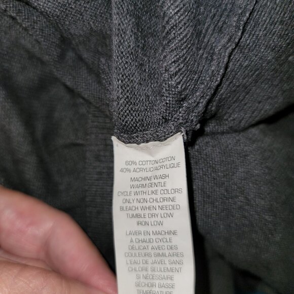 Van Heusen Men's Quarter-Zip Pullover Sweater Dark Gray READ jj3630 - Picture 6 of 6